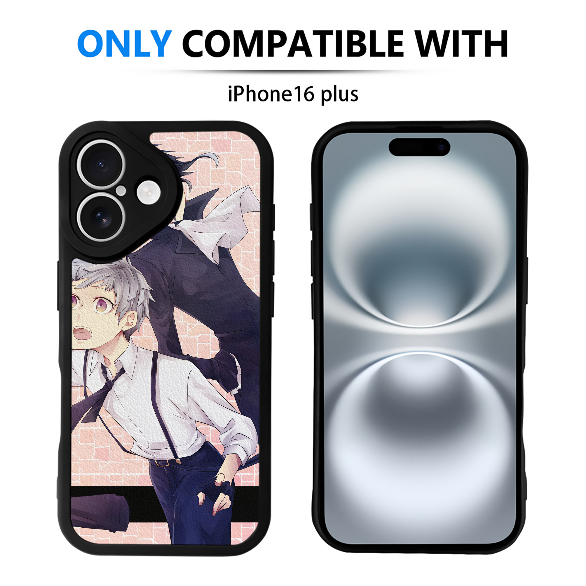 （画像用） 文豪ストレイドッグス Bungo Stray Dogs 【iPhone 16シリーズ対応】シリコンスマホケース（レザー調） 材質：シリコン